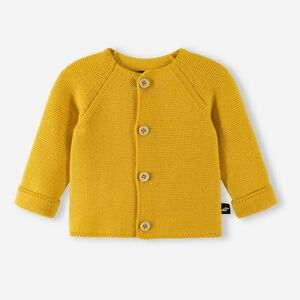 Cozy Moomin REIMA Mustard Button Down Kids Cardigan Size 3-6m